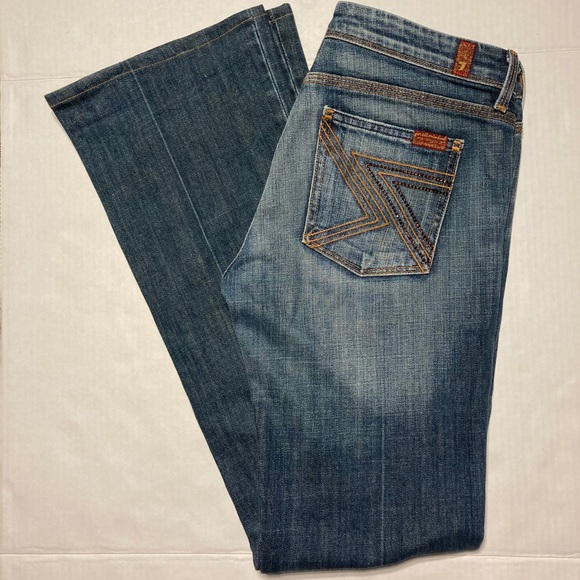 NWOT 7 for all mankind Flynt Swarovski crystals jeans size 29 - Picture 1 of 13
